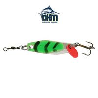 Fishfighter Hex Wobbler 10gm Mounted Silver/Green