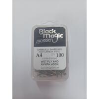 Black Magic BM Series A Size 4 Fly Hooks 100pk