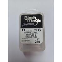Black Magic BM Series B Size 16 Fly Hooks 250pk