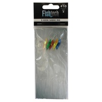 Fishtech 5 Hook Sabiki Rig - Size 10 (2 per pack)
