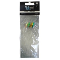 Fishtech 5 Hook Sabiki Rig - Size 8 (1 per pack)