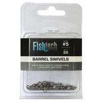 Fishtech #5 Barrel Swivels (20 per pack)