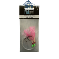 Fishtech 3/0 Mutsu Economy Flasher Rig - Pink n Pearl