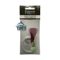 Fishtech 3/0 Mutsu Economy Flasher Rig - Purple Predator