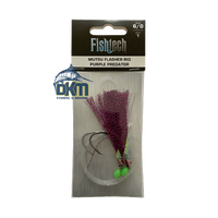 Fishtech 6/0 Mutsu Economy Flasher Rig - Purple Predator
