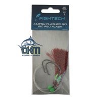 Fishtech 7/0 Mutsu Economy Flasher Rig - Red n Ready