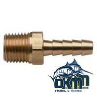 Adaptor. 3/8" barbed hose tail - 1/4" NPT male. Moeller brand FU33405-10
