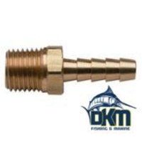 Adaptor. 5/16" barbed hose tail- 1/4" NPT male