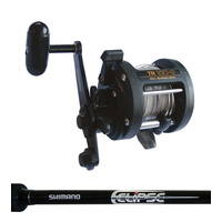 SHIMANO TR100G W/LINE + ECLIPSE 6'6" 1PCE HARLING ROD