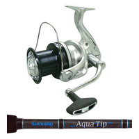 SHIMANO AERLEX 10000XSB + AQUATIP 14' 3 PCE 10/15KG SURF ROD