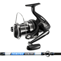 SHIMANO BEASTMASTER 10000XB + VORTEX 13'6" 3PCE 10/15KG SURF ROD + CNC 20LB