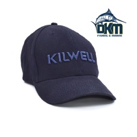 Kilwell Cap Navy Brushed Cotton 3D