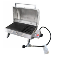 Kiwi Sizzler Gas BBQ - Solid Top 316S/S with Flame Guard
