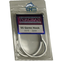 Nacsan Stainless Steel Game Hook 10/0 Pack of 2