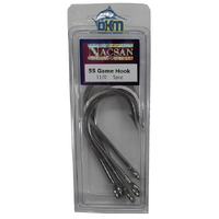 Nacsan Stainless Steel Game Hook 11/0 Pack of 5