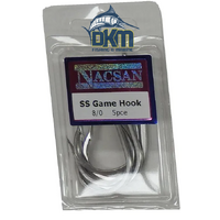 Nacsan Stainless Steel Game Hook 8/0 Pack of 5