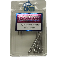Nacsan Stainless Steel Game Hook 9/0 Pack of 5