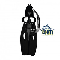 MIRAGE FSET31 CHALLENGER ADULT MASK, SNORKEL & FIN SET BLACK L