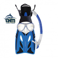 Mirage Crystal Junior Mask Snorkel and Fins Set Blue L/XL