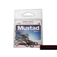 Mustad Barrel Swivel 2/0 pack of 6