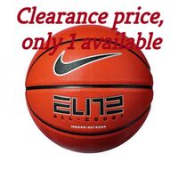 Nike Elite All Court 8P 2.0 Basketball Amber/Black/Metallic Silver Size 7