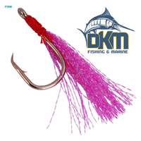 Nacsan Longline Flasher Hooks Size 18 Qty 10 Pink