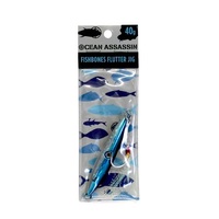 Ocean Assassin Fishbones Flutter Jig - Blue 40g