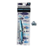 Ocean Assassin Fishbones Flutter Jig - Blue 80g