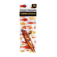 Ocean Assassin Fishbones Flutter Jig - Orange 40g
