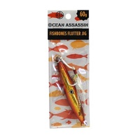 Ocean Assassin Fishbones Flutter Jig - Orange 60g