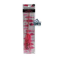 OCEAN ASSASSIN SLIDER JIG REPLACEMENT SKIRTS  2/0 HOOK PINK