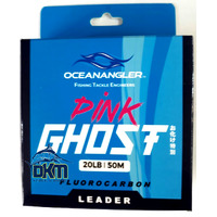 Ocean Angler Pink Ghost Fluorocarbon Leader 20lb 50m