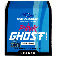 Ocean Angler Pink Ghost Fluorocarbon Leader 30lb 50m