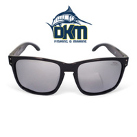 Ocean Angler Polarized Sunglasses PC Frame Shinny Black/Lens White Mirror