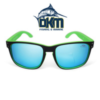 Ocean Angler Polarized Sunglasses PC Frame Black+Green/Lens Ice Blue