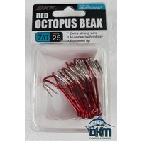 BKK Red Octopus Beak 7/0 PK25 Hooks