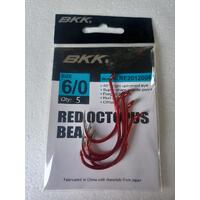 BKK Red Octopus Beak 6/0 Pack of 5