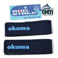 Okuma Blue Neoprene Rod Straps Large x 2
