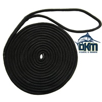 PERFECT IMAGE DOCK LINE 12MM 10M DOUBLE BRAID BLACK