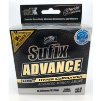 SUFIX ADVANCE CLEAR 300M 15KG 33LB 0.40MM LINE