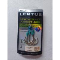 BKK Lentus Heavy Slow Fall Assist S Line Size 3/0 2 x twin hook rigs