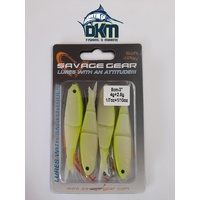 SAVAGE CAST/SPIN SOFT 4PLAY SWIM&JERK 8CM 4G #44 FL YELL GLOW