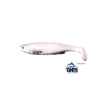 SAVAGE JIG 3D BLEAK PADDLE TAIL 8CM 4GM 5PC WHITE SILVER