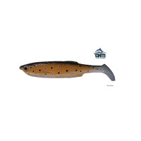 SAVAGE JIG 3D BLEAK PADDLE TAIL 8CM 4GM 5PC BROWN SMOLT
