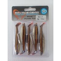 SAVAGE JIG 3D BLEAK PADDLE TAIL 8CM 4GM 5PC