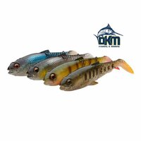 SAVAGE CRAFT CANNIBAL PADDLETAIL 8.5CM 7GM 4PCS CLEAR WATER MIX