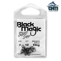 Black Magic Spiral Squid Snap Swivels Size 2
