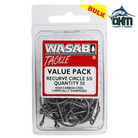 Wasabi Recurve Hooks 5/0 Pack of 50
