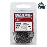 Wasabi Recurve Hooks 5/0 Pack of 23