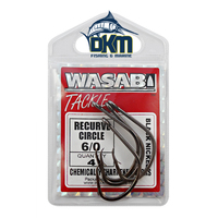 Wasabi Recurve Hooks Small Pack 6/0 pk4